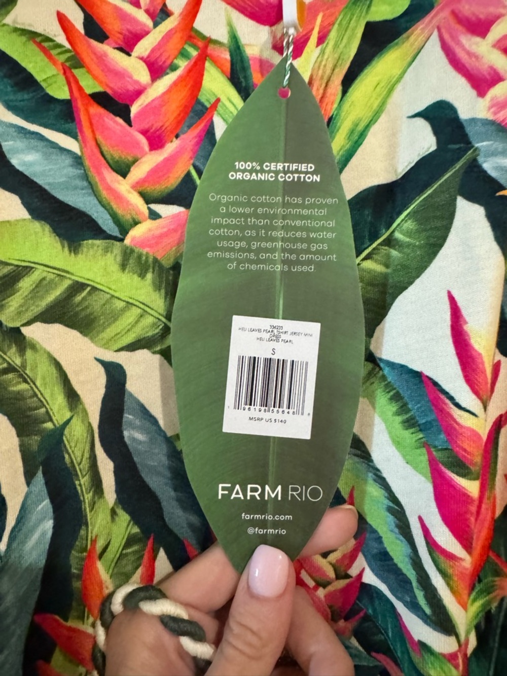 FARM Rio Tropical Floral Dress in Green, Pink and Teal - Picture 2 of 7